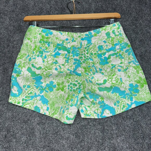 Lilly Pulitzer The Callahan Short Womens 0 Green Its a Zoo Print Cotton Pockets - Picture 7 of 9